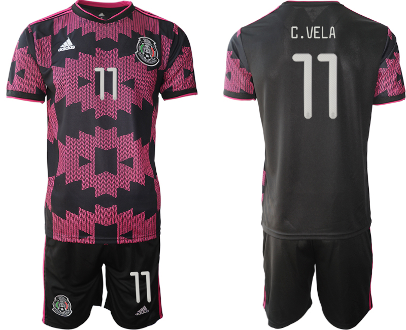 Men 2020-2021 Season National team Mexico home black #11 Soccer Jersey->japan jersey->Soccer Country Jersey
